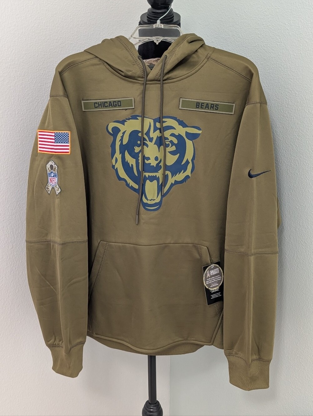 Nike Chicago Bears Salute to Service Hoodie Men XXL NWT NFL On Field